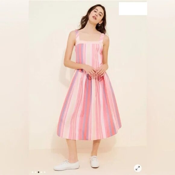 Free People Dresses & Skirts - NWT Free People Primavera Stripe Midi Dress Size L & M